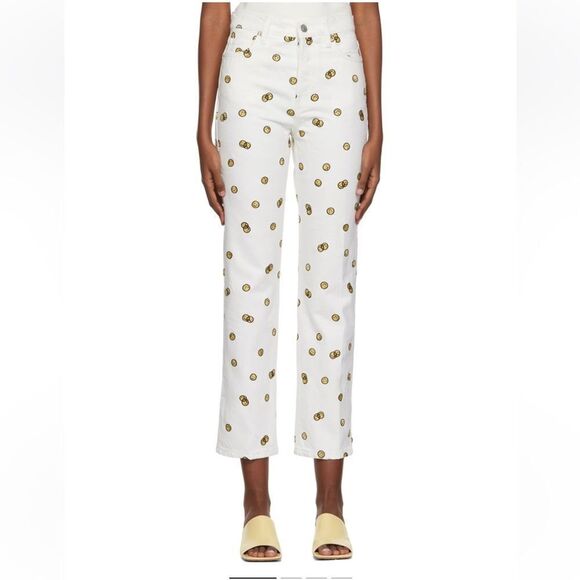 Reformation Denim - NEW Reformation Mixed Emotions High Rise Straight Jeans Vintage White Size 24